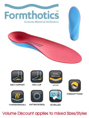 Prefabricated off the shelf orthotics used for: 
Arch pain
Plantar fasciitis
heel spur
flat feet
high arches
corns
callus
foot pain
ankle pain
joint pain